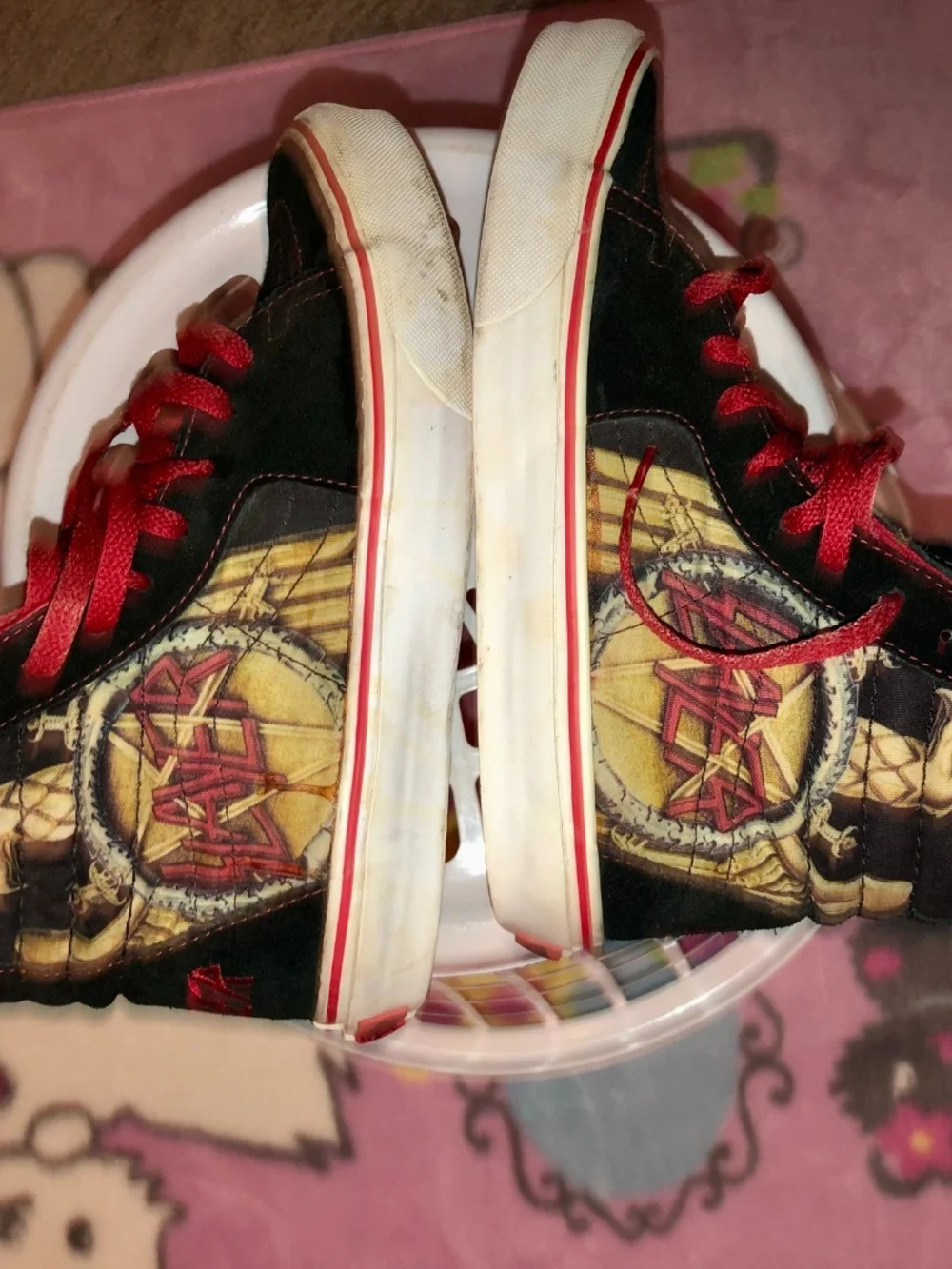 sLaYeR vans hi-tops METAL mens7 womens5.5 skate - Picture 6 of 16